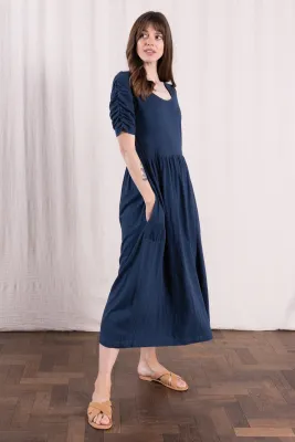 Gathered Sleeve Dress