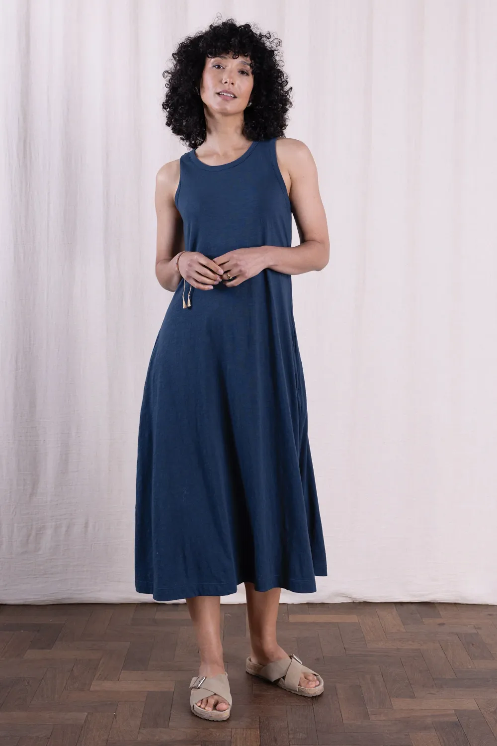 Organic Cotton Jersey Midi Dress