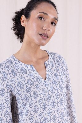 - Relaxed Tunic Dress - Cornflower