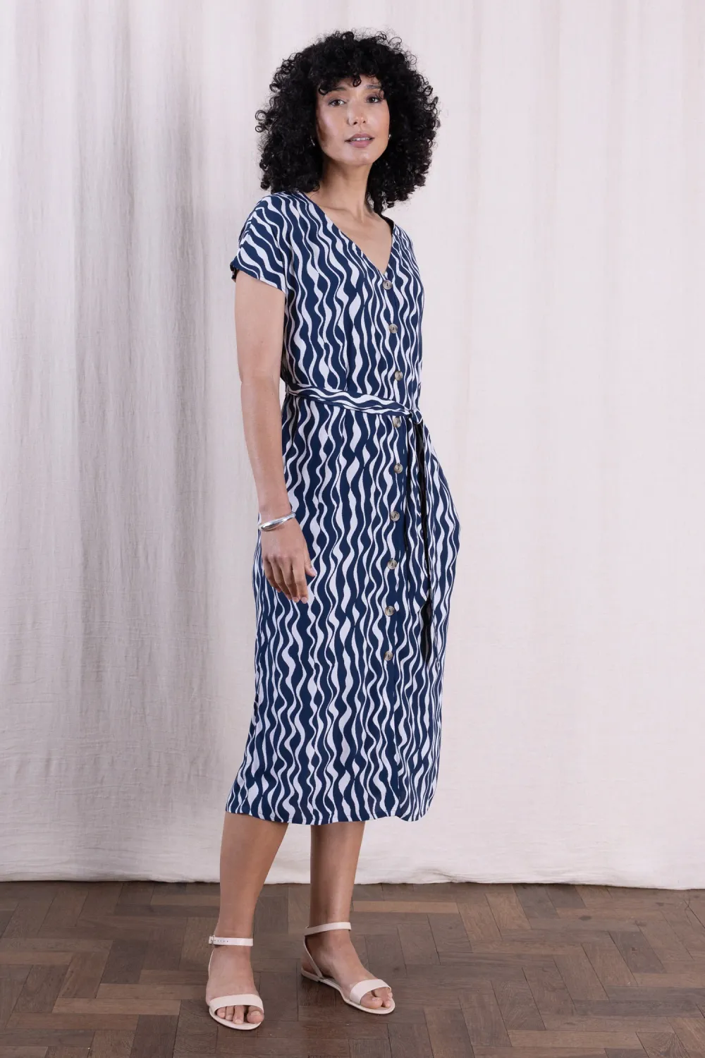 V Neck Shirtdress