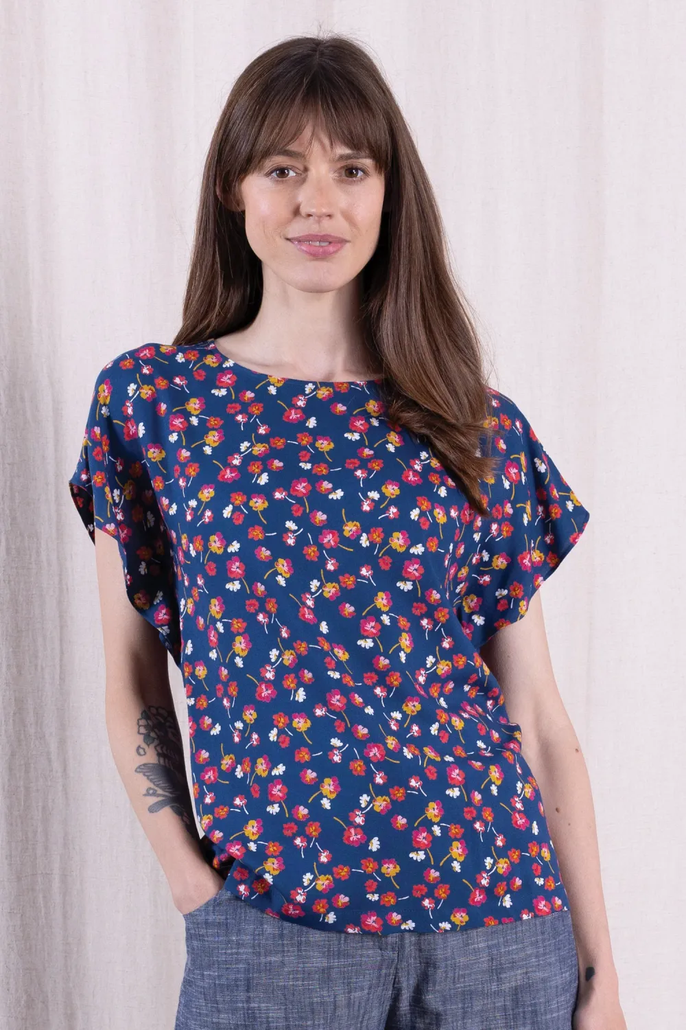Flutter Sleeve Top - Oxford