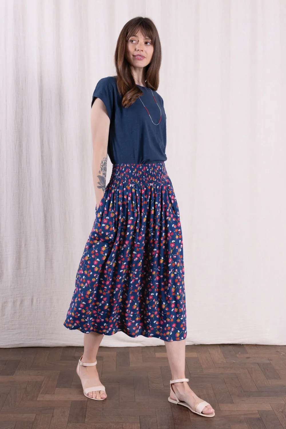 Viscose Midi Skirt