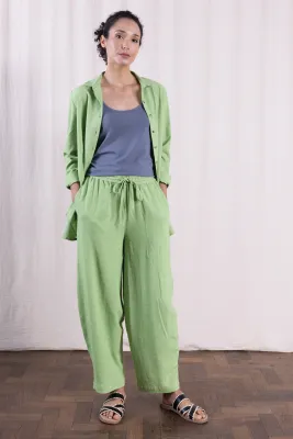Cotton Elastic Waist Bubble Trouser