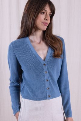 Organic Cotton Cropped Cardi