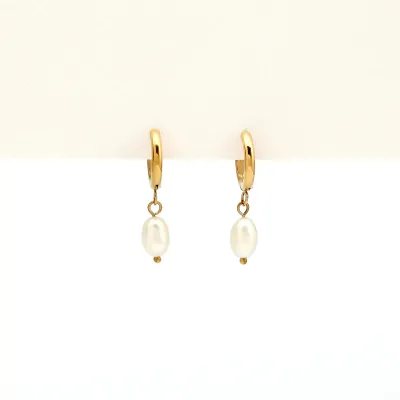 Freshwater Pearl Hoop Earrings
