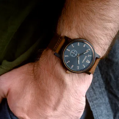 Sandalwood Watch &amp; Black Dial | LUTHER
