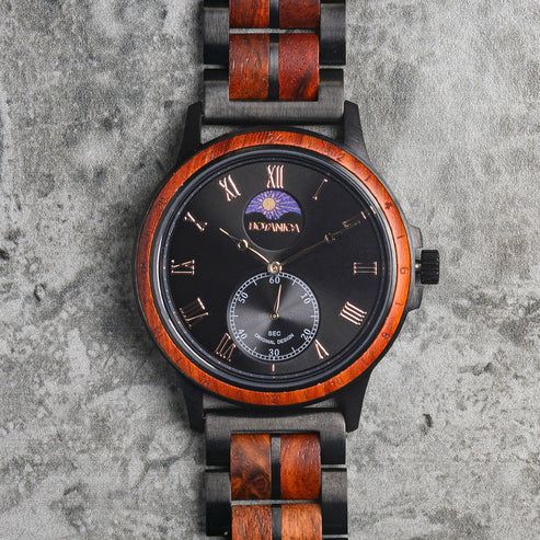 Rosewood Watch Black Dial | SUMMIT