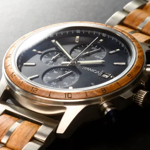 Whiskey Wood Watch with Black Dial | NEWTON