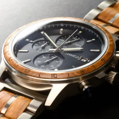 Whiskey Wood Watch with Black Dial | NEWTON
