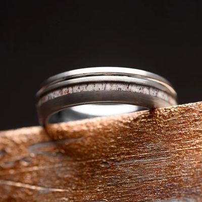Deer Antler Tungsten Ring | HART 6mm