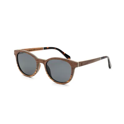 Watergate Fashion Wooden Sunglasses Wayfarer Frame with Polarized Mirror Lenses