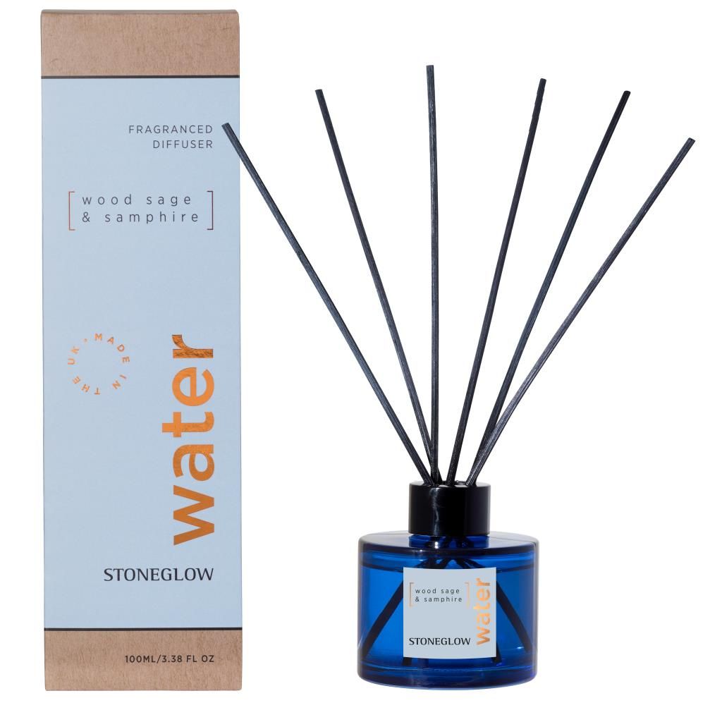 Elements - Water - Wood Sage &amp; Samphire - Scented Reed Diffuser 100ml