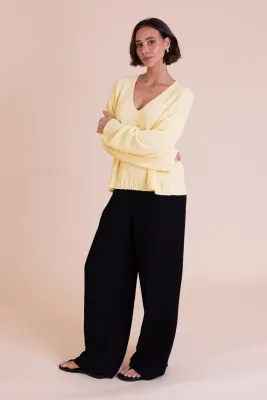 V Neck Boucle Jumper