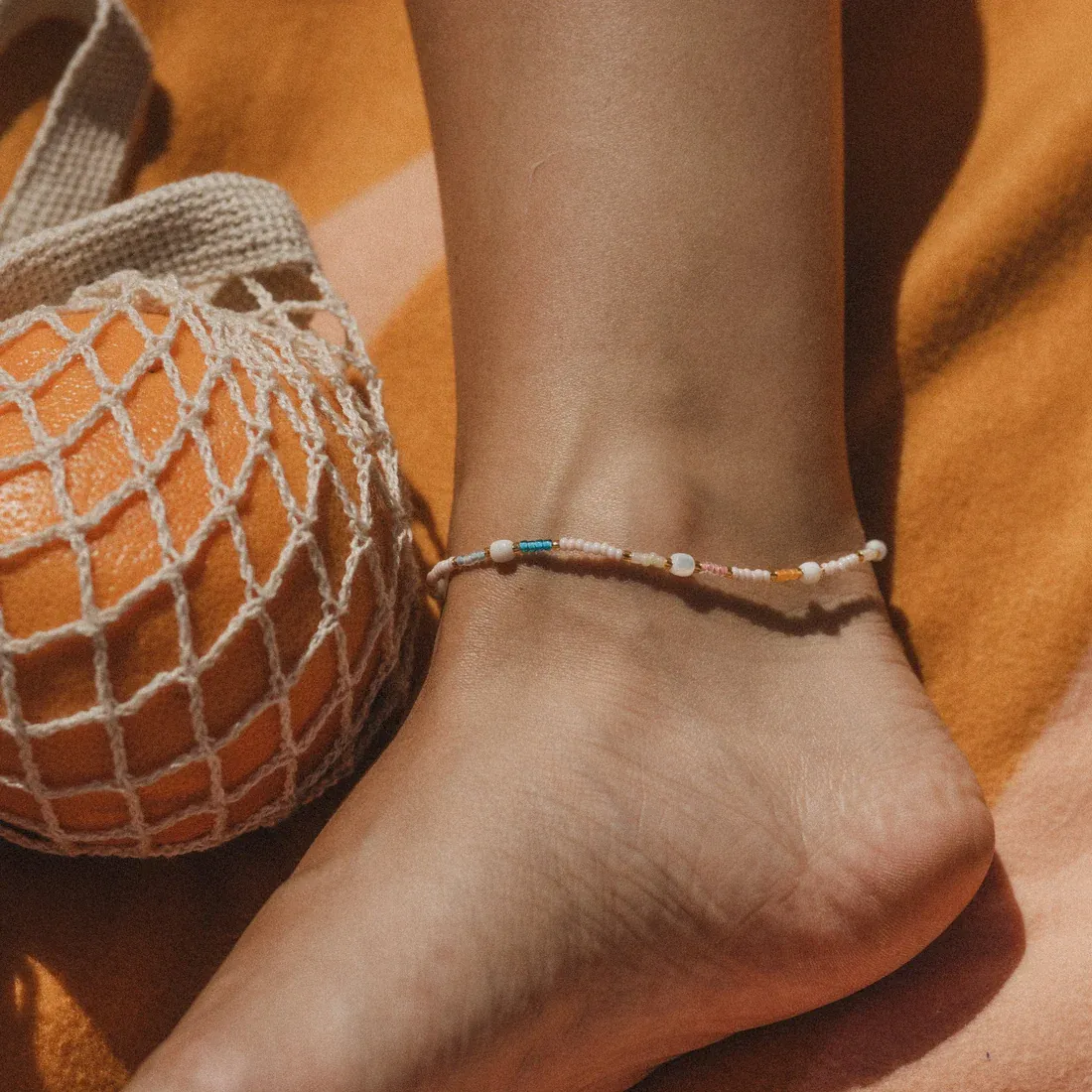 Horizon Light Beaded Anklet