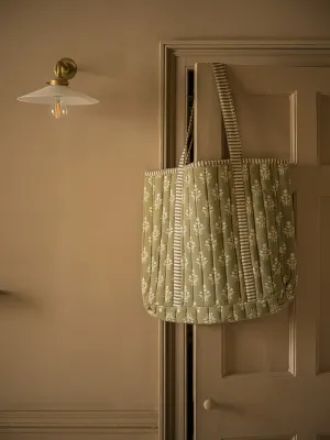 Block Print Thistle Tote Bag