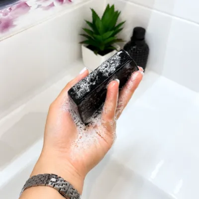 Natural soap Detox with activated charcoal and pepper 100g