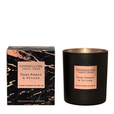 Luna - Dark Amber &amp; Vetiver - Scented Candle - Boxed Tumbler