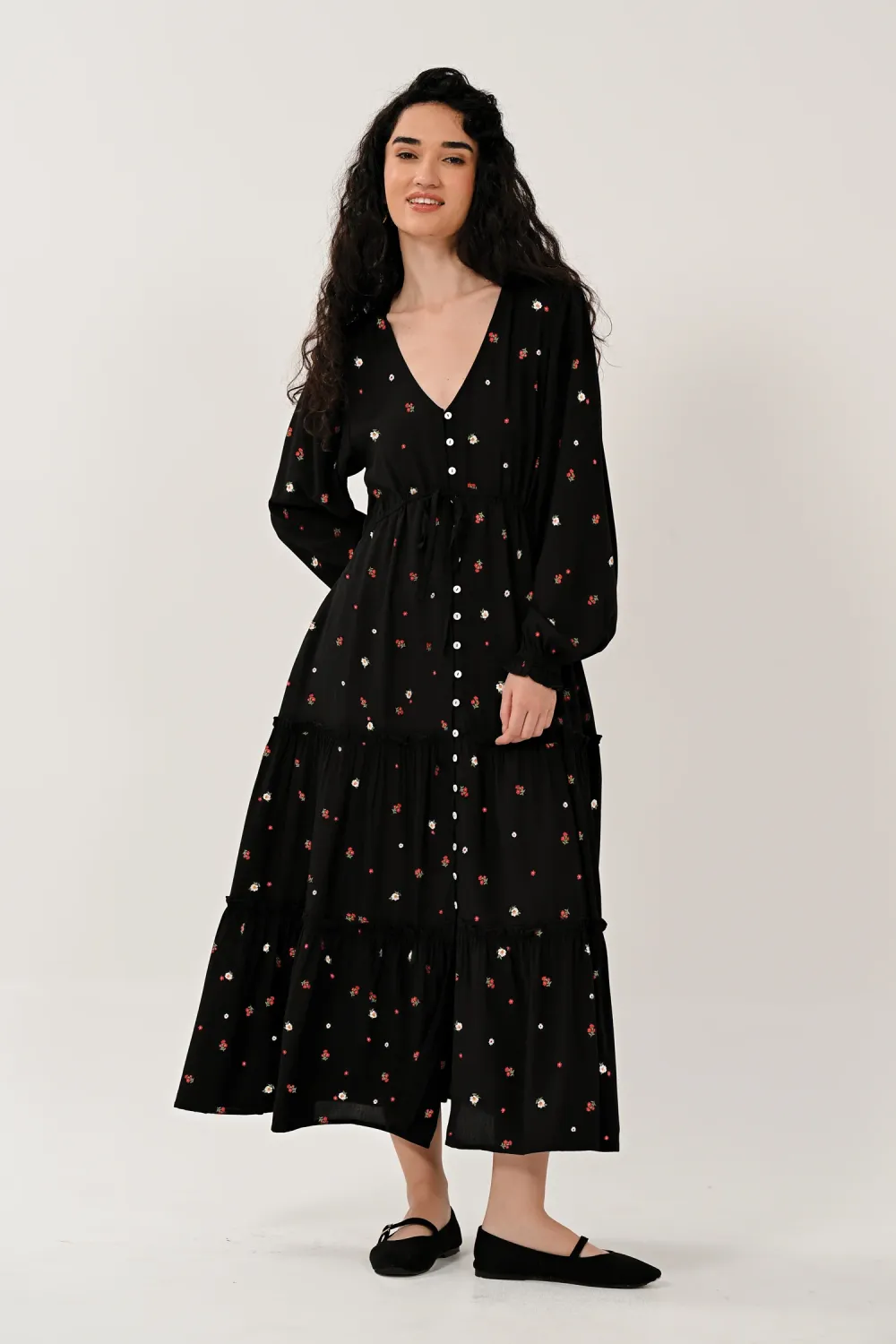Ditsy Floral Tiered Dress