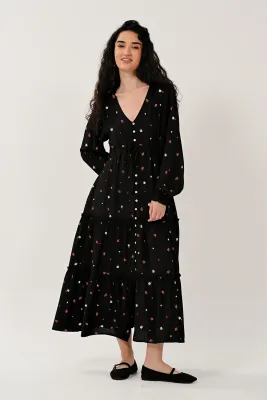 Ditsy Floral Tiered Dress