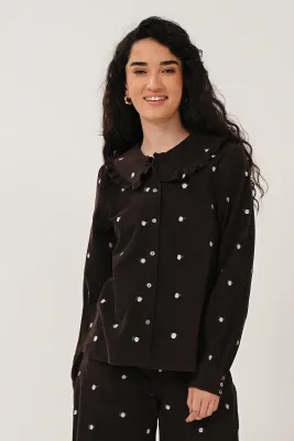 Embroidered Cord Shirt
