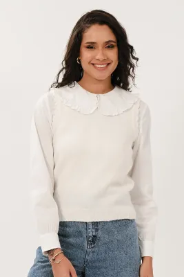 Frill Peter Pan Collar Shirt