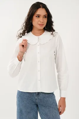 Frill Peter Pan Collar Shirt