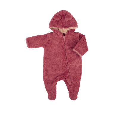 Baby Fleece Pajama with Front Zipper and Hood