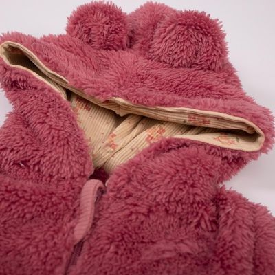 Baby Fleece Pajama with Front Zipper and Hood