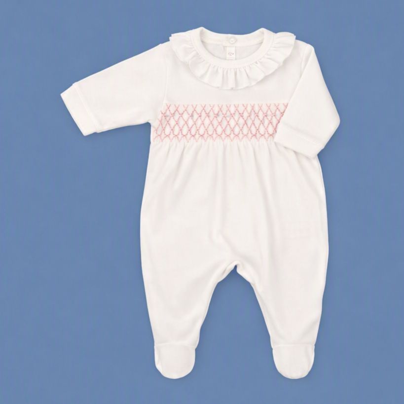 Organic Velvet Pajama with Chest Gather Detail