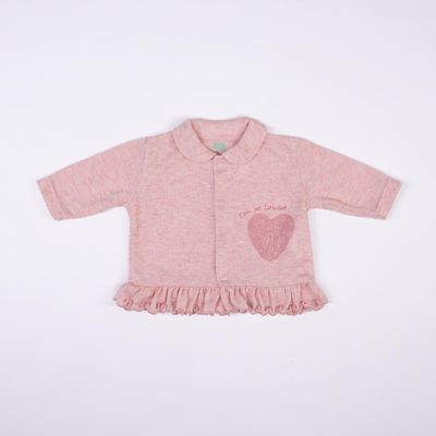 Piece Knit Set: Long Sleeve Front‑Opening Top + Footed Pants