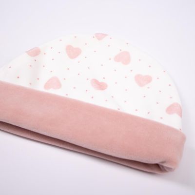 Velvet Baby Hat with Cotton Lining – One Size (42 cm)