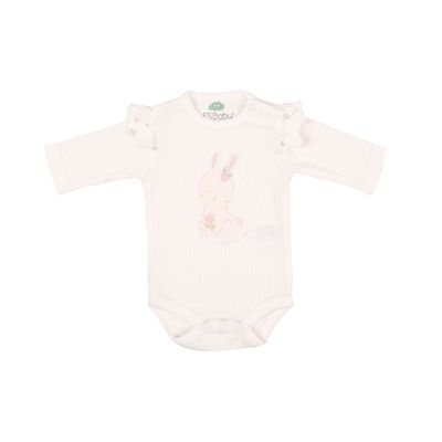 Organic Ribbed Long Sleeve Body with Shoulder Opening