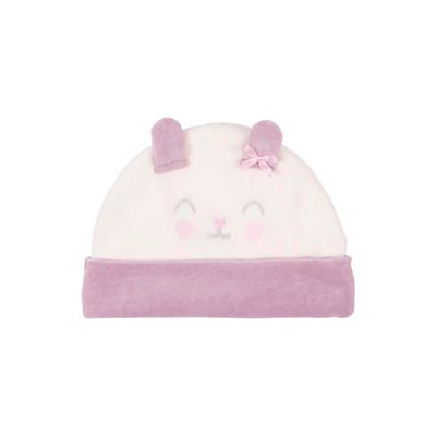 Organic Velvet Baby Hat with Cotton Lining – One Size (42 cm)