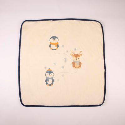 Reversible Quilted Velvet Blanket — 80 × 80 cm