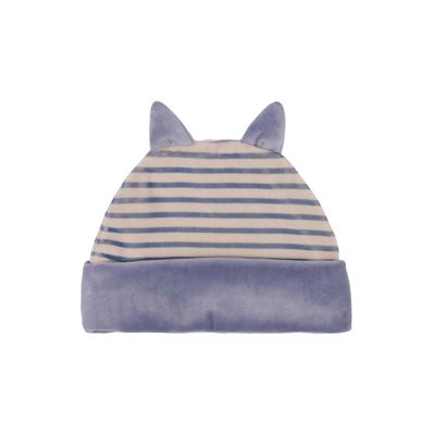 Velvet Baby Hat with 100% Cotton Lining – One Size (42 cm)