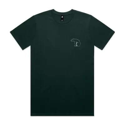Classic Fit Organic Heavy Cotton T‑Shirt with Bear Essentials Chest Logo