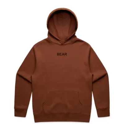 Heavy Box‑Shape Organic Cotton Hoody with Bear Essentials Embroidery