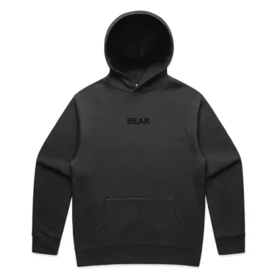 Heavy Box‑Shape Organic Cotton Hoody with Bear Essentials Embroidery