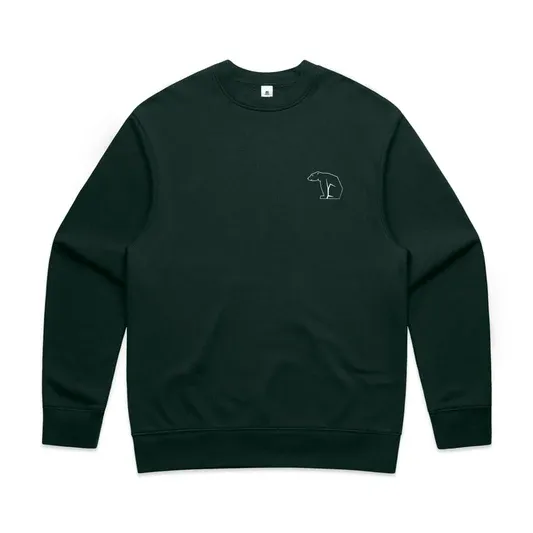 Heavy Organic Cotton Relaxed Box‑Shape Sweatshirt with Bear Essentials Chest Logo