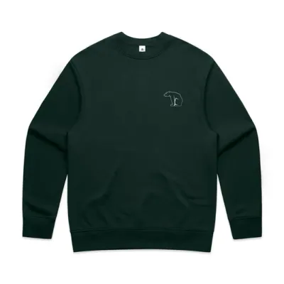 Heavy Organic Cotton Relaxed Box‑Shape Sweatshirt with Bear Essentials Chest Logo
