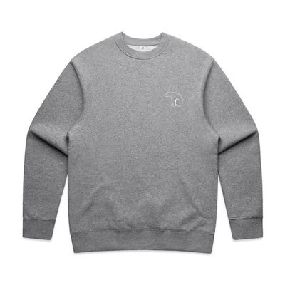 Heavy Organic Cotton Relaxed Box‑Shape Sweatshirt with Bear Essentials Chest Logo