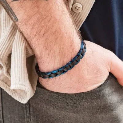 Sandalwood &amp; Steel Bracelet