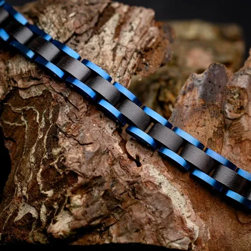 Sandalwood &amp; Steel Bracelet