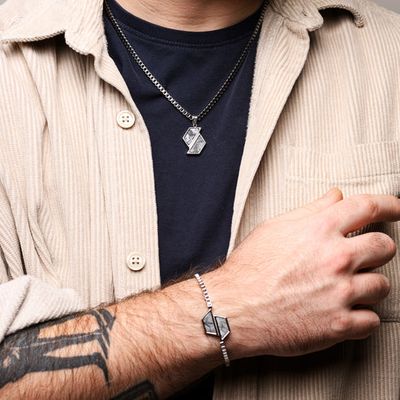 Arezzo Marble &amp; Steel Necklace | ANCHOR