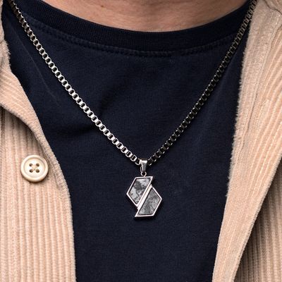 Arezzo Marble &amp; Steel Necklace | ANCHOR