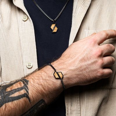 Whiskey Wood &amp; Steel Necklace | DRIFT