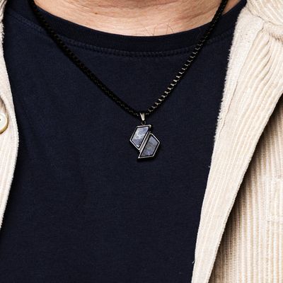 Lapis Stone &amp; Steel Necklace | RELAY