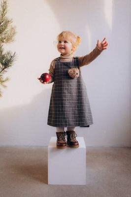 PINAFORE DRESS WITH TEDDY
