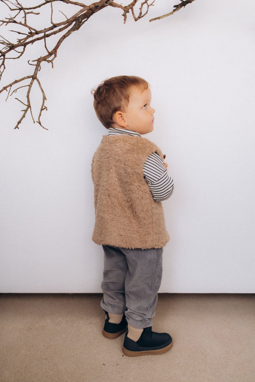 CORD VELOUR TROUSERS –