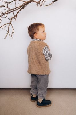CORD VELOUR TROUSERS –